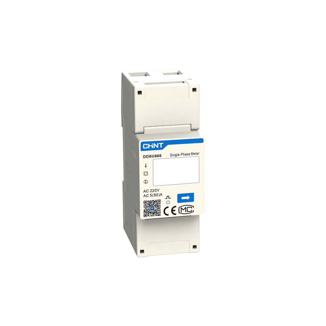 Enkelfasige energiemeter met stroomtransformator